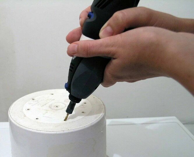 How to drill drainage holes in a pot